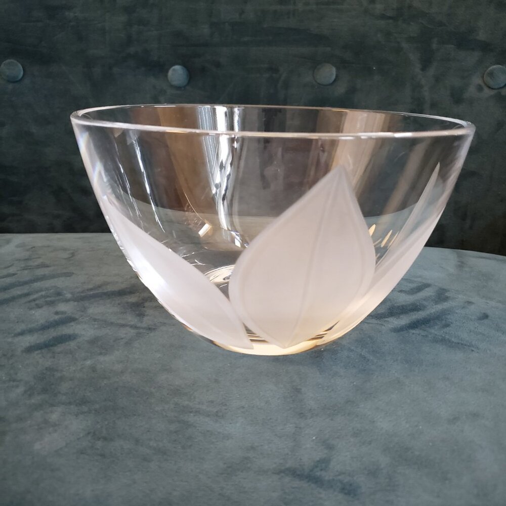 Etched Crystal Fruit Bowl